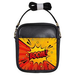 Explosion Boom Pop Art Style Girls Sling Bag by Amaryn4rt