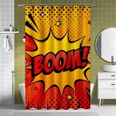 Explosion Boom Pop Art Style Shower Curtain 48  X 72  (small)  by Amaryn4rt