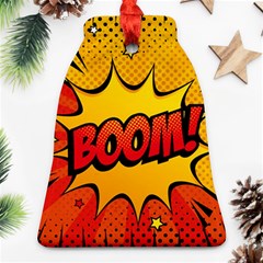 Explosion Boom Pop Art Style Bell Ornament (two Sides) by Amaryn4rt