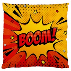 Explosion Boom Pop Art Style Large Cushion Case (one Side) by Amaryn4rt