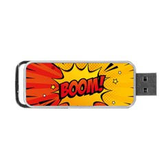 Explosion Boom Pop Art Style Portable Usb Flash (one Side) by Amaryn4rt