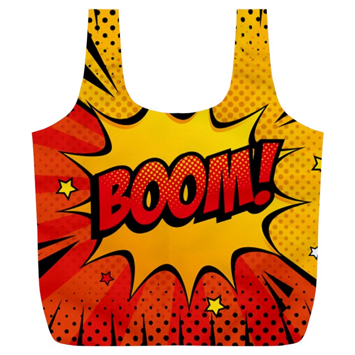 Explosion Boom Pop Art Style Full Print Recycle Bag (XL)