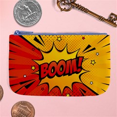 Explosion Boom Pop Art Style Large Coin Purse by Amaryn4rt