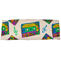 Seamless Pattern With Colorfu Cassettes Hippie Style Doodle Musical Texture Wrapping Fabric Vector Body Pillow Case Dakimakura (two Sides) by Amaryn4rt