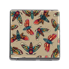 Tattoos Colorful Seamless Pattern Memory Card Reader (square 5 Slot)