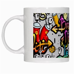 Hip Hop Background White Mugs by Amaryn4rt