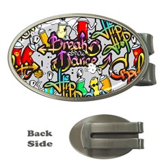 Hip Hop Background Money Clips (oval)  by Amaryn4rt