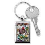 Hip Hop Background Key Chain (Rectangle) Front