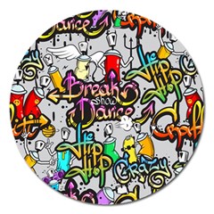 Hip Hop Background Magnet 5  (round) by Amaryn4rt