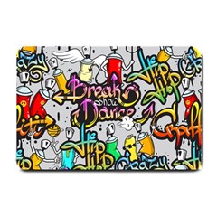 Hip Hop Background Small Doormat  by Amaryn4rt