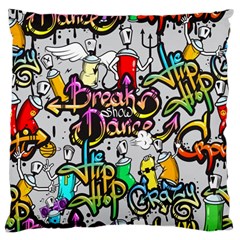 Hip Hop Background Large Cushion Case (one Side) by Amaryn4rt