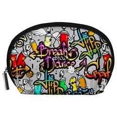 Hip Hop Background Accessory Pouch (large) by Amaryn4rt