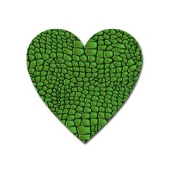 Seamless Pattern Crocodile Leather Heart Magnet by Amaryn4rt