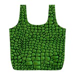 Seamless Pattern Crocodile Leather Full Print Recycle Bag (L) Back