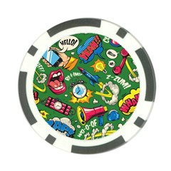 Pop Art Colorful Seamless Pattern Poker Chip Card Guard by Amaryn4rt