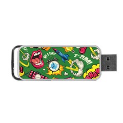 Pop Art Colorful Seamless Pattern Portable Usb Flash (two Sides) by Amaryn4rt