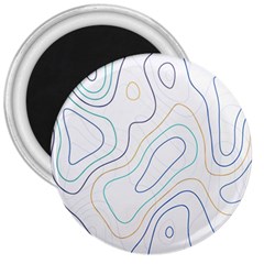 Abstract Colorful Topographic Map Design Vector 3  Magnets by Amaryn4rt