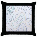 Abstract Colorful Topographic Map Design Vector Throw Pillow Case (Black) Front