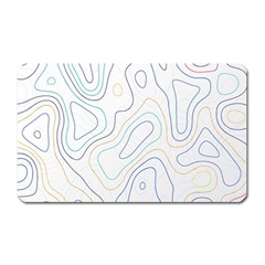 Abstract Colorful Topographic Map Design Vector Magnet (rectangular) by Amaryn4rt