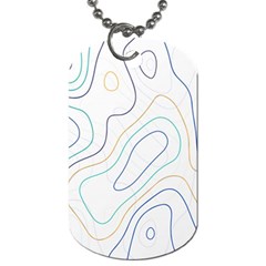 Abstract Colorful Topographic Map Design Vector Dog Tag (one Side) by Amaryn4rt