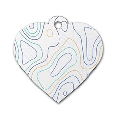 Abstract Colorful Topographic Map Design Vector Dog Tag Heart (one Side) by Amaryn4rt