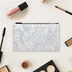 Abstract Colorful Topographic Map Design Vector Cosmetic Bag (small) by Amaryn4rt