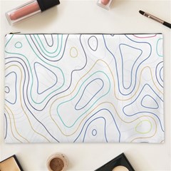 Abstract Colorful Topographic Map Design Vector Cosmetic Bag (xxl) by Amaryn4rt