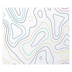 Abstract Colorful Topographic Map Design Vector Double Sided Flano Blanket (small) 