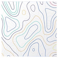 Abstract Colorful Topographic Map Design Vector Wooden Puzzle Square by Amaryn4rt