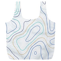 Abstract Colorful Topographic Map Design Vector Full Print Recycle Bag (xxl) by Amaryn4rt