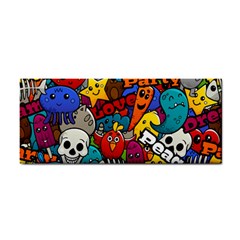 Graffiti Characters Seamless Pattern Hand Towel by Amaryn4rt