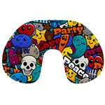 Graffiti Characters Seamless Pattern Travel Neck Pillow Front