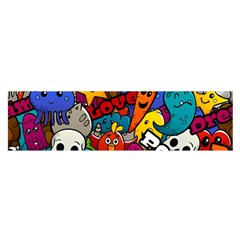 Graffiti Characters Seamless Pattern Satin Scarf (oblong) by Amaryn4rt