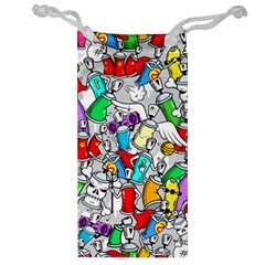 Graffit Characters Seamless Pattern Art Jewelry Bag by Amaryn4rt