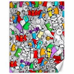 Graffit Characters Seamless Pattern Art Canvas 18  X 24  by Amaryn4rt