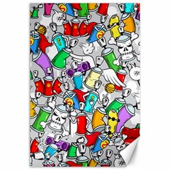 Graffit Characters Seamless Pattern Art Canvas 24  X 36  by Amaryn4rt