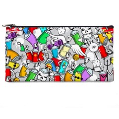 Graffit Characters Seamless Pattern Art Pencil Case by Amaryn4rt