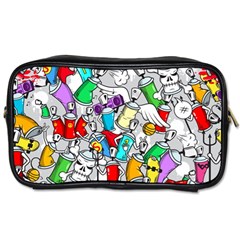 Graffit Characters Seamless Pattern Art Toiletries Bag (one Side) by Amaryn4rt