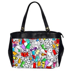 Graffit Characters Seamless Pattern Art Oversize Office Handbag (2 Sides) by Amaryn4rt