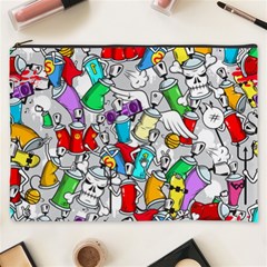 Graffit Characters Seamless Pattern Art Cosmetic Bag (xxxl) by Amaryn4rt