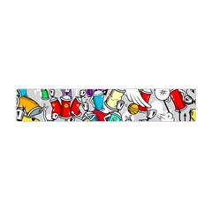 Graffit Characters Seamless Pattern Art Flano Scarf (mini) by Amaryn4rt