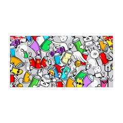 Graffit Characters Seamless Pattern Art Yoga Headband by Amaryn4rt