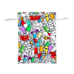 Graffit Characters Seamless Pattern Art Lightweight Drawstring Pouch (l) by Amaryn4rt