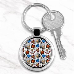 Full Color Flash Tattoo Patterns Key Chain (round) by Amaryn4rt