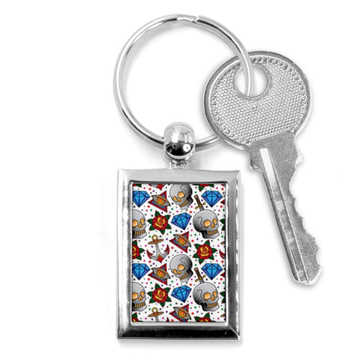 Full Color Flash Tattoo Patterns Key Chain (Rectangle)