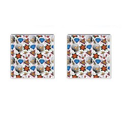 Full Color Flash Tattoo Patterns Cufflinks (square) by Amaryn4rt