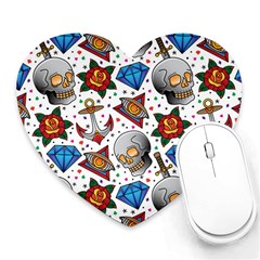 Full Color Flash Tattoo Patterns Heart Mousepads by Amaryn4rt