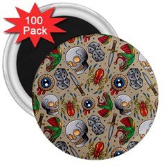 Tattoo Pattern 3  Magnets (100 Pack) by Amaryn4rt