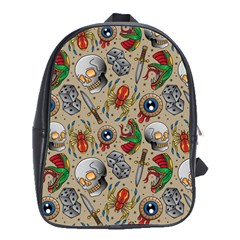 Tattoo Pattern School Bag (large) by Amaryn4rt