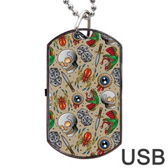 Tattoo Pattern Dog Tag Usb Flash (one Side) by Amaryn4rt